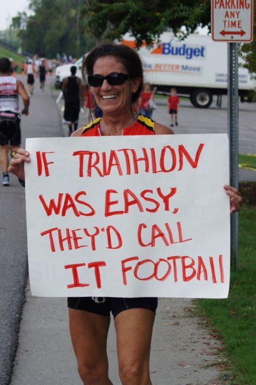 If triathlon was easy they'd call it football starring Sally Smith