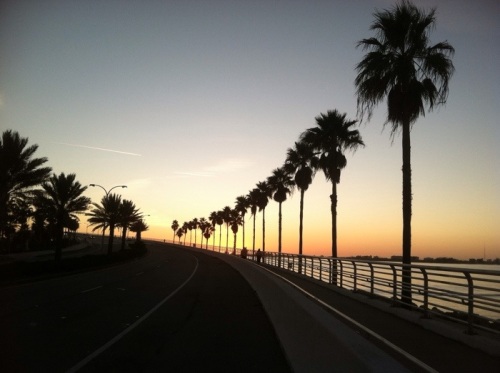 Ringling Bridge Sunset in Sarasota, FL - Heading out towards St. Armands
